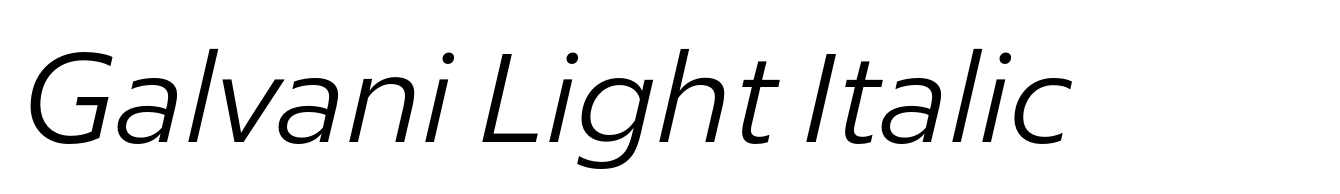 Galvani Light Italic